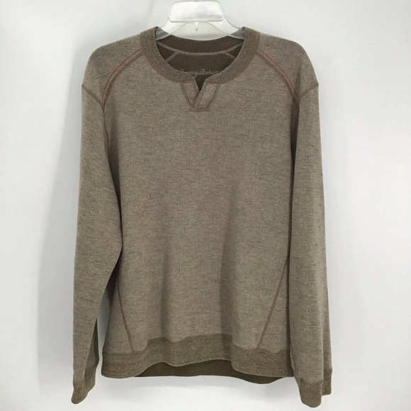 Tommy Bahama Fliprider Abaco Reversible Cotton Sweatshirt Moss Green Size XL - Picture 2 of 9